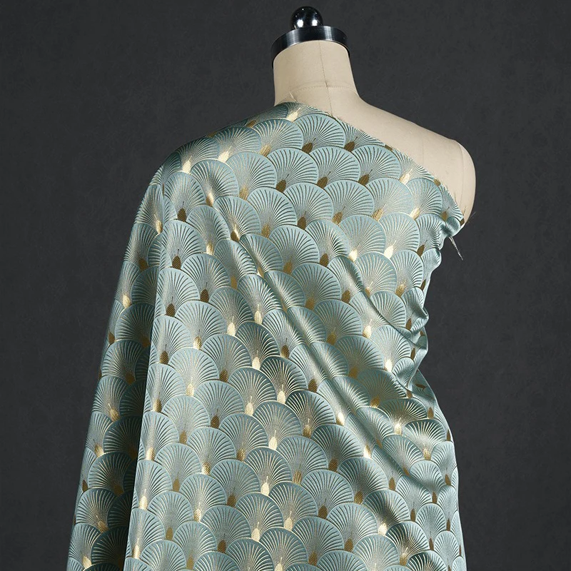 Sewing Fabric - Kain Brokat Jacquard Berbentuk Kipas Daun