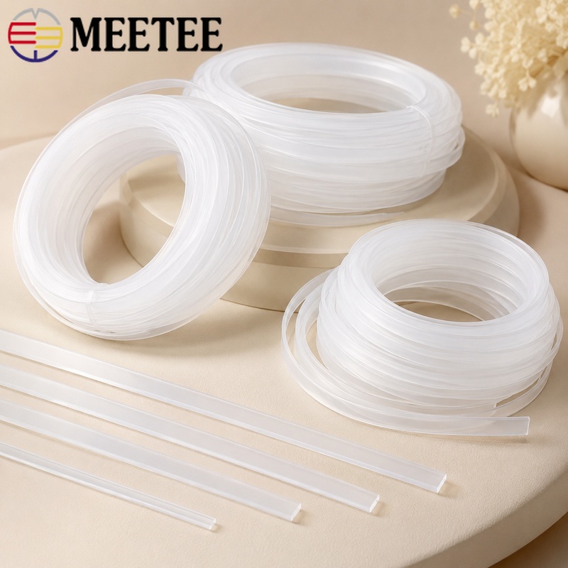 Textile Sewing Support - 20M 4-12mm Pita Plastik Transparan untuk