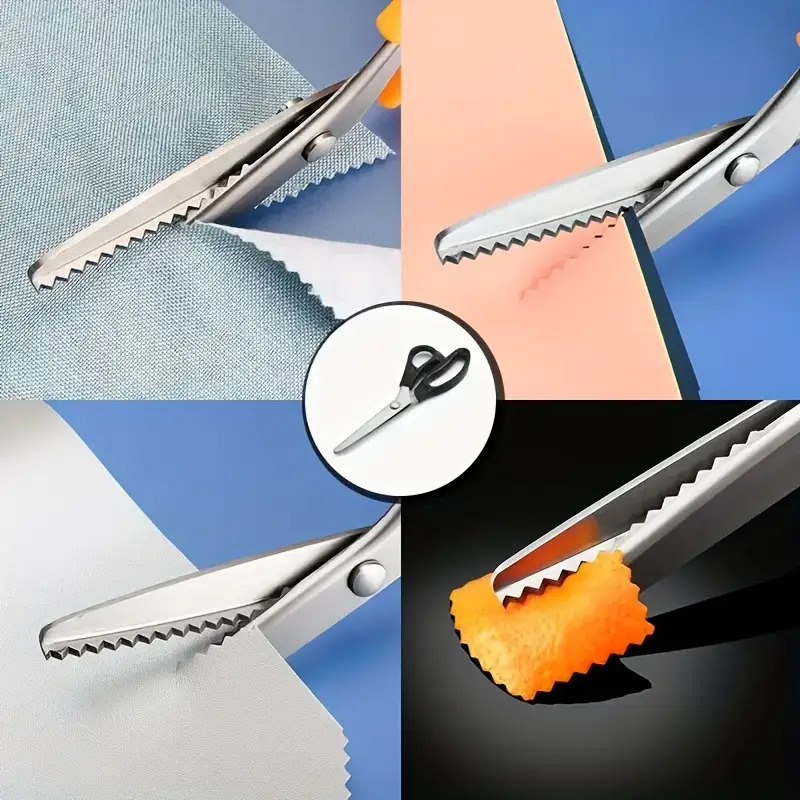 Pinking Shear Blade - Gunting Pinking Profesional dengan Bilah Bergerigi,