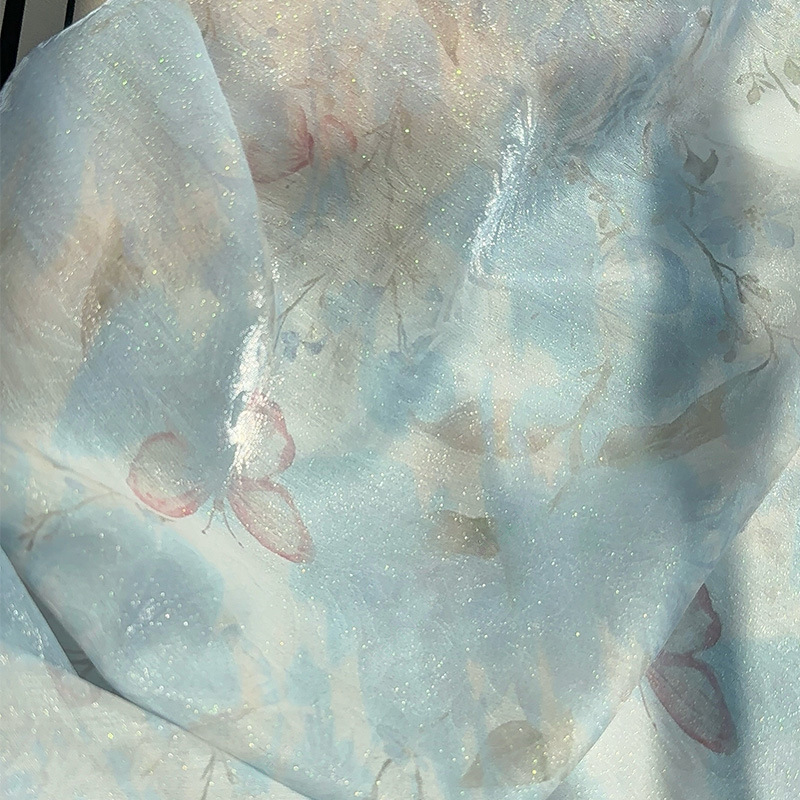 Sewing Fabric - Kain Cetak Digital Jacquard Motif Bunga