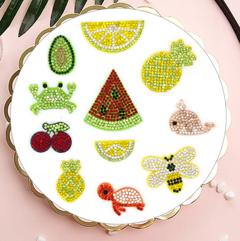 Sewing Id - 20 Pcs Patch Rhinestone Motif Turtle
