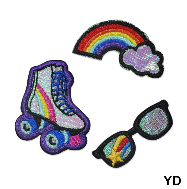 10 Pcs Patch Bordir Pelangi, T - Sewing Id ulasan dan harga
