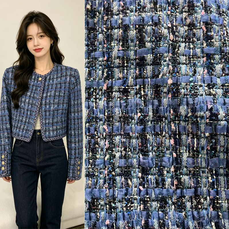 Kain Tweed Premium Berwarna Bi - Sewing Tweed Fabric ulasan dan harga