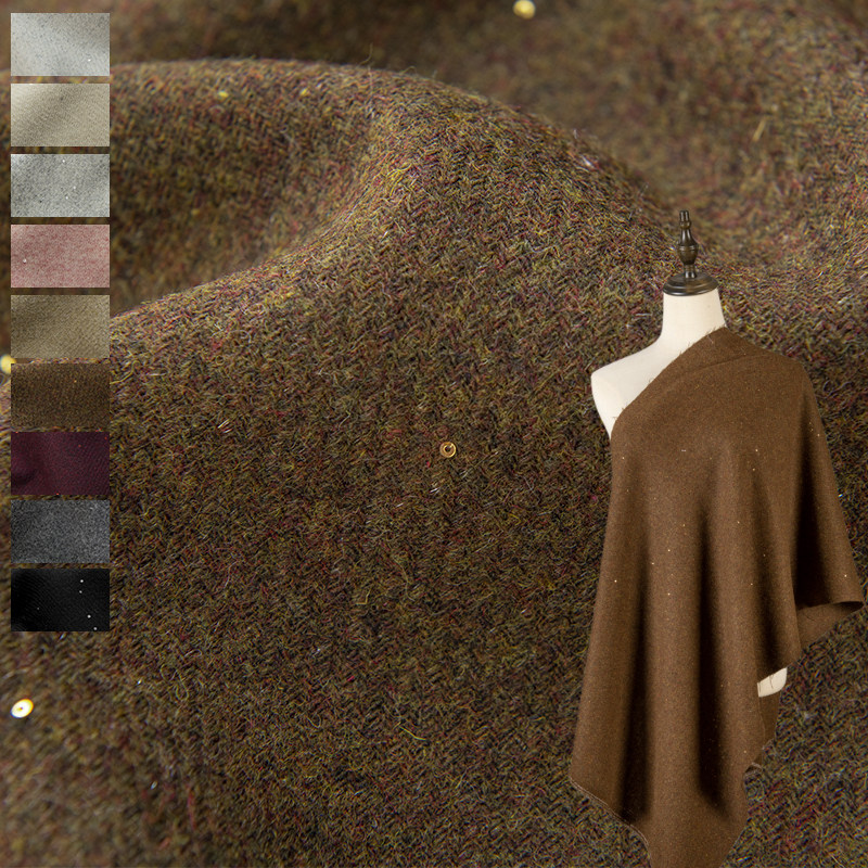 Kain Tweed Campuran Wol Berpay - Sewing Tweed Fabric ulasan dan harga