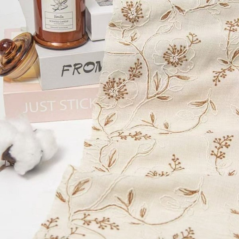 Kain Renda Tulle Bersulam, Lin - Sewing Fabric ulasan dan harga