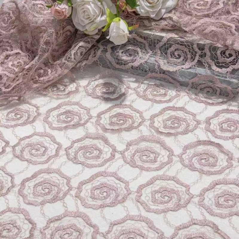 Kain Renda Tulle Bersulam deng - Sewing Fabric ulasan dan harga