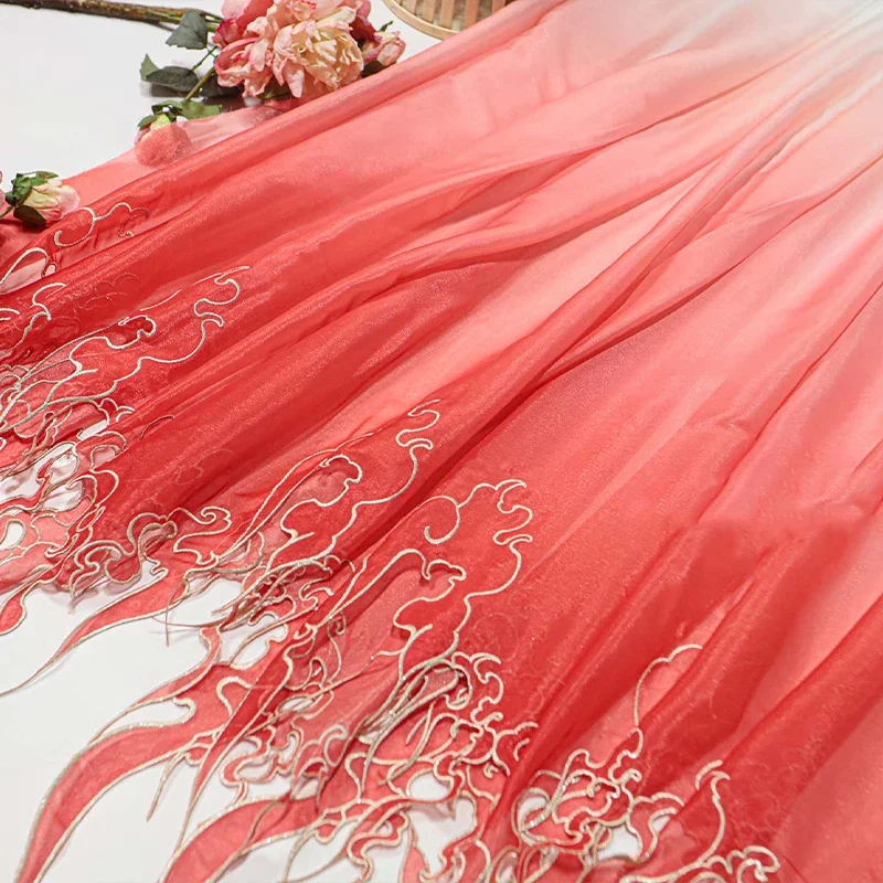 Kain Gradasi Daun Teratai Bord - Sewing Fabric ulasan dan harga