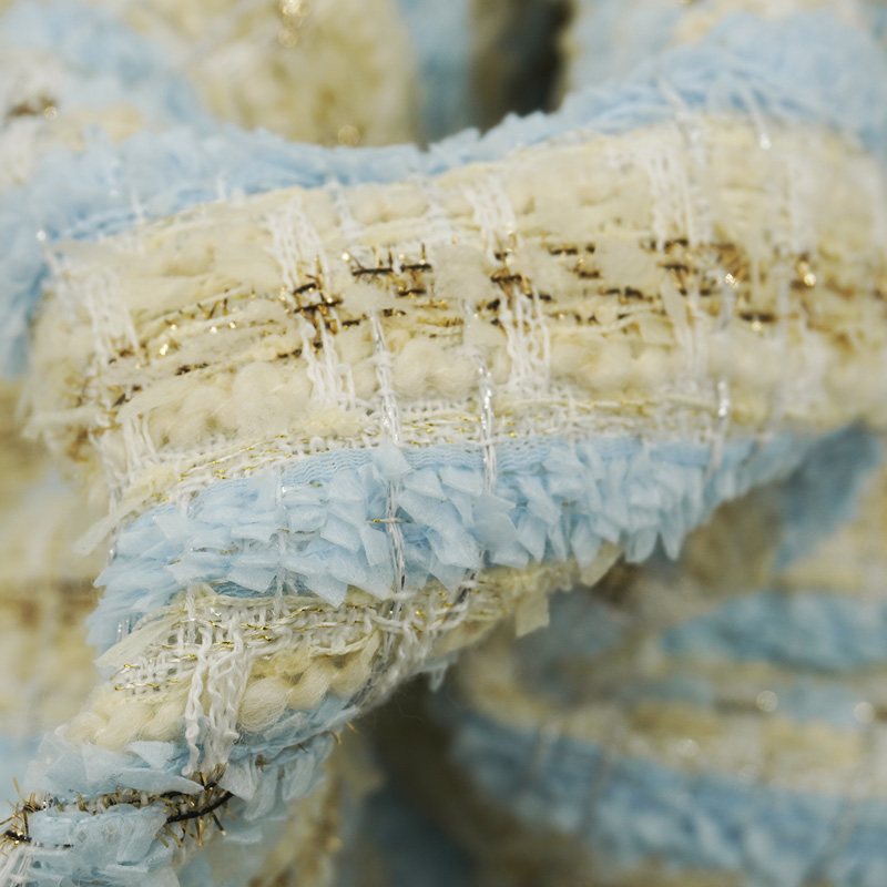 Kain Tweed Bouclé Kotak-kotak  - Sewing Tweed Fabric ulasan dan harga