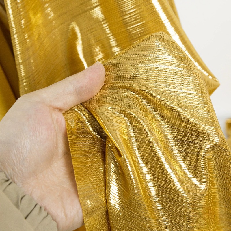 Kain Rajut Bergaris Kuning Kee - Sewing Fabric ulasan dan harga
