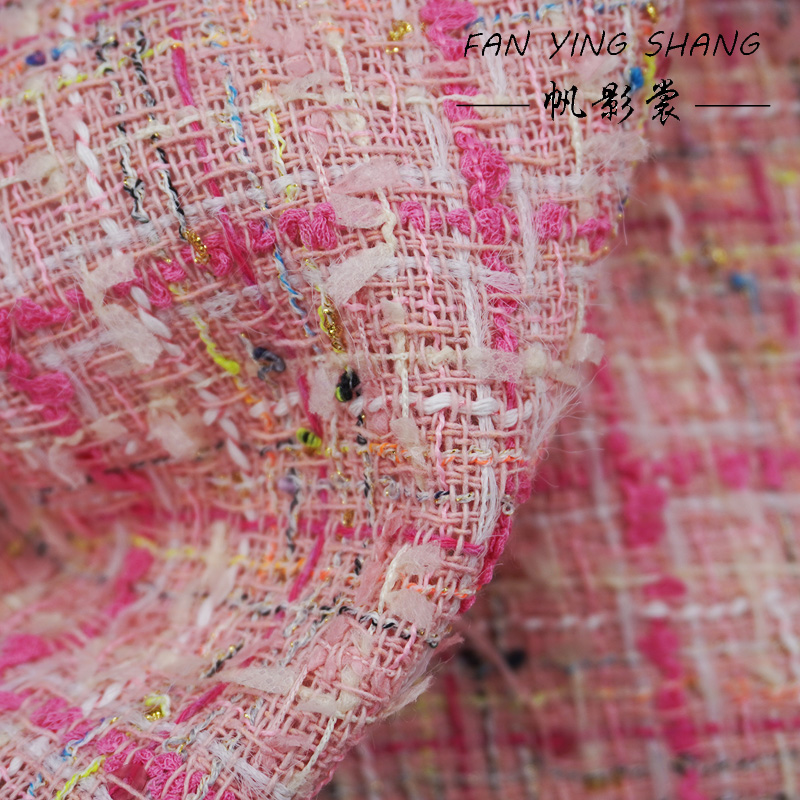 Kain Tweed Katun Motif Kotak-K - Sewing Tweed Fabric ulasan dan harga