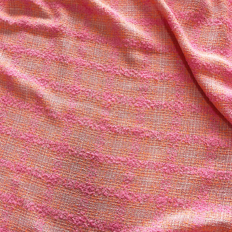 Kain Tweed Rajut Berwarna Pink - Sewing Tweed Fabric ulasan dan harga