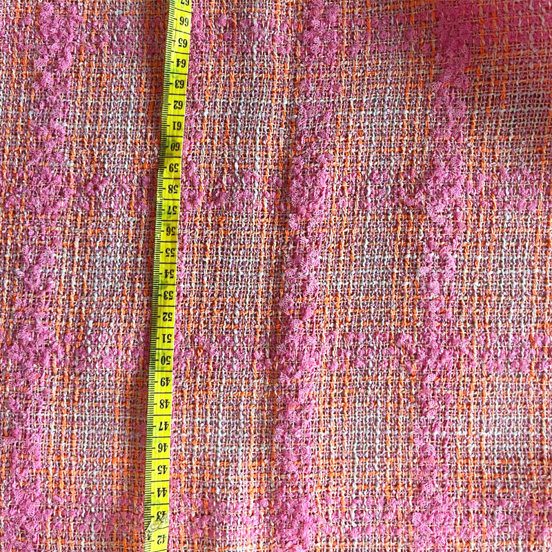 Kain Tweed Rajut Berwarna Pink - Sewing Tweed Fabric ulasan dan harga