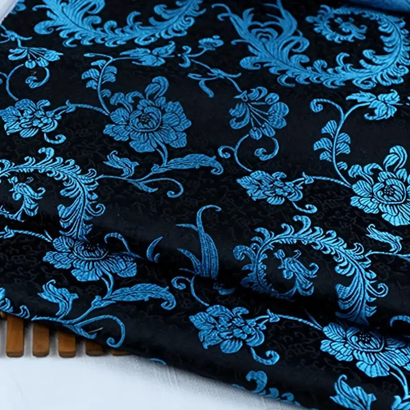 Kain Brokat Ekor Phoenix Biru  - Sewing Fabric ulasan dan harga