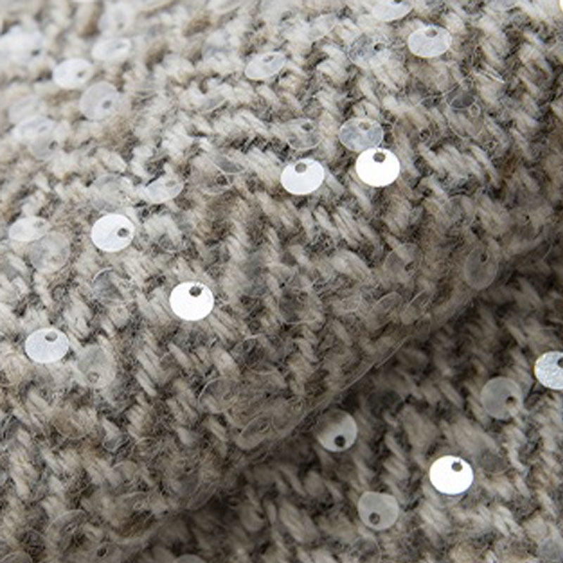 Kain Tweed Wol Rajut Berwarna  - Sewing Tweed Fabric ulasan dan harga