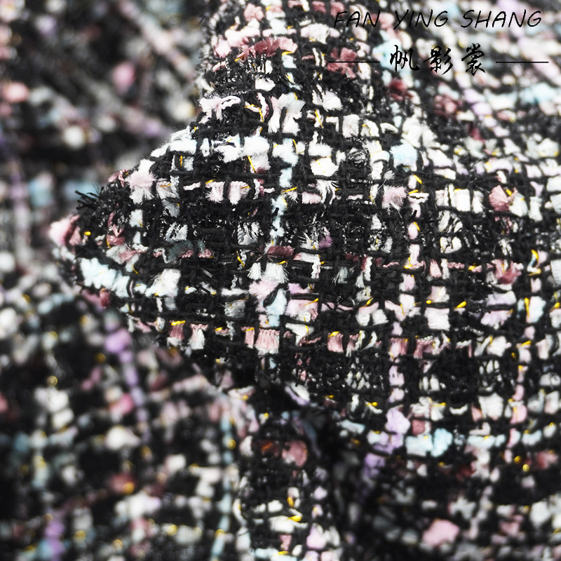 Kain Tweed Elegan Motif Kotak- - Sewing Tweed Fabric ulasan dan harga