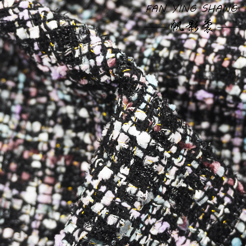 Kain Tweed Elegan Motif Kotak- - Sewing Tweed Fabric ulasan dan harga