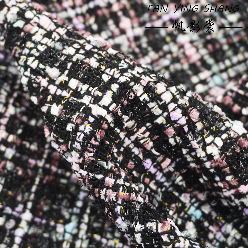 Kain Tweed Elegan Motif Kotak- - Sewing Tweed Fabric ulasan dan harga